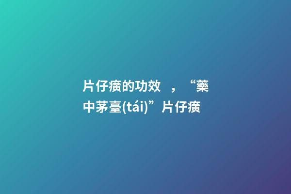 片仔癀的功效，“藥中茅臺(tái)”片仔癀-第1張-觀點(diǎn)-玄機(jī)派